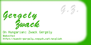 gergely zwack business card